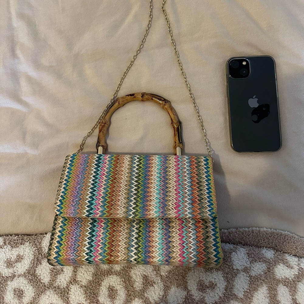 Bamboo Top Handle Purse